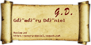 Gömöry Dániel névjegykártya